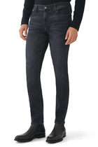 بنطال جينز باكستين مطاطي معالج بإصدار خاص